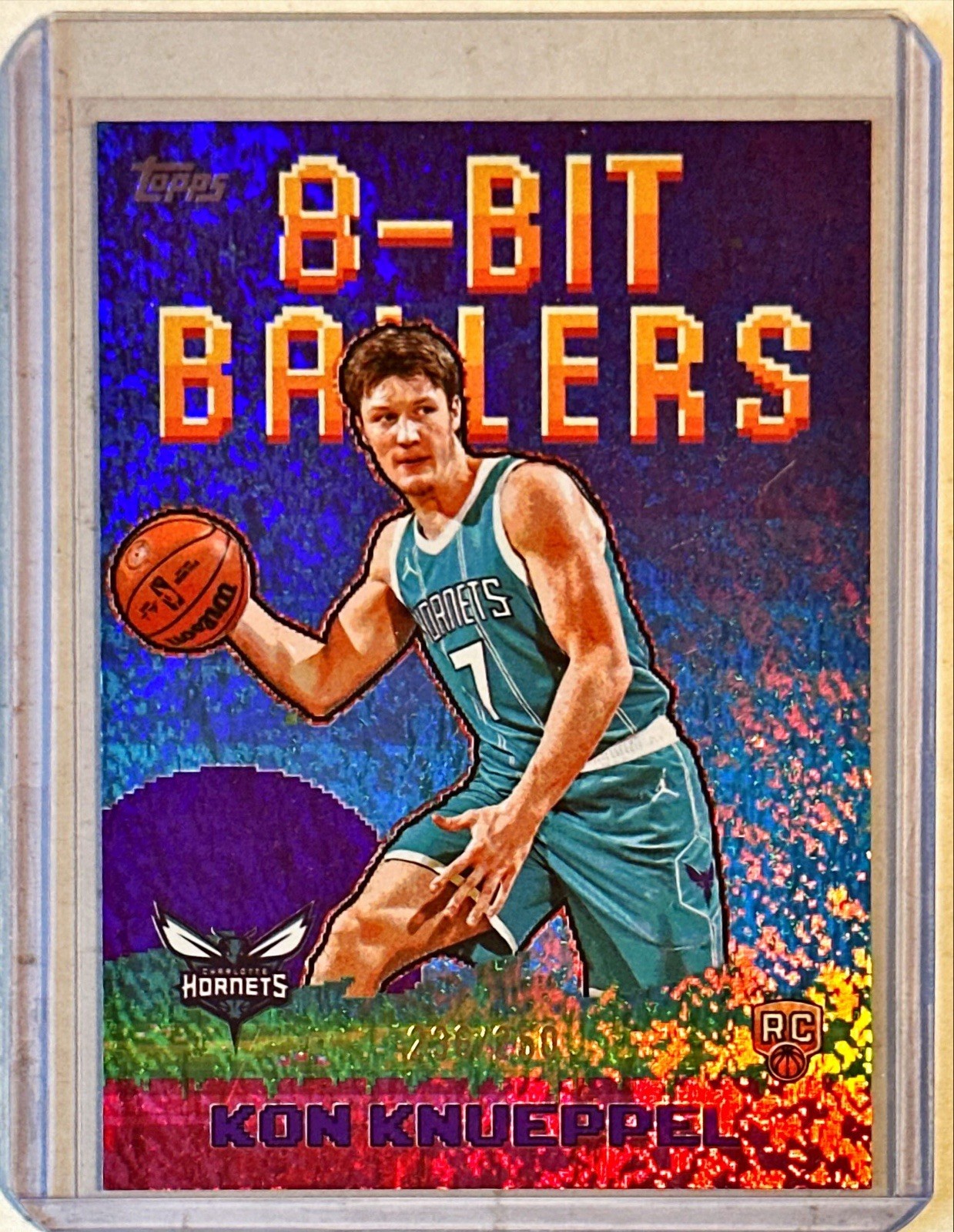 Kon Knueppel 2025-26 Topps 8-Bit Ballers Purple Holo Foil Rookie #8B-34 236/250