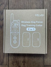 Htcuto Wireless Dog Fence & Training System for 2 Dogs, Up to 3500ft - New!