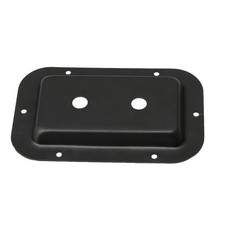 logyues 1/4" Steel Headphone Jack Plate Socket 5.39x3.54x0.47 inch, Black