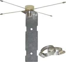 Tram 1465 NMO Mount to UHF-Female Connector Ground Plane Kit, Silver 