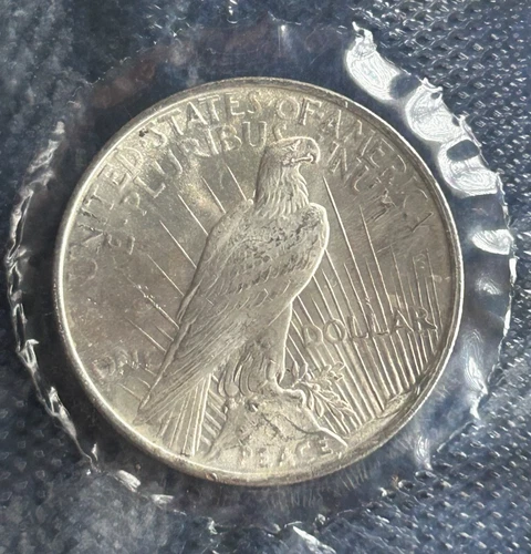 1922 GSA Peace Dollar. Original Blue Envelope & paperwork included. BU