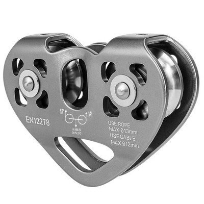 Heavy Duty Double Zip Line Pulley Trolley, 30kN 6700LBS, Dual