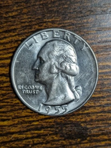 1955-D Silver Washington Quarter Uncirculated Choice BU from original roll