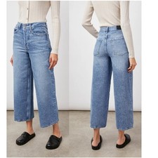 Rails Getty Crop Wide Leg in Geranium Medium Wash Size 30