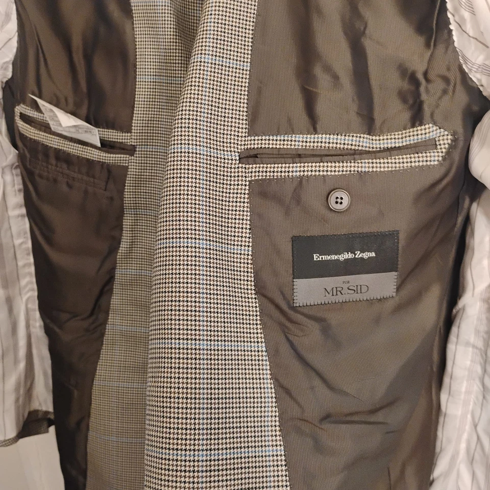 Abrigo deportivo de lana Ermenegildo Zegna Check para hombre 54R 44R 3btn  Foto 2 de 4