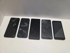 Lot of 5 LG PCD ANS Phones BROKEN Cracked Glass Sold AS IS