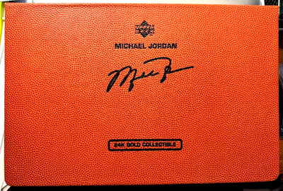 1999 Upper Deck Michael Jordan 24K Gold 3 card set w/case 1376