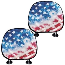 Headrest Covers for Cars Soft Stretchy Car Seat Head Rest Cover American Flag