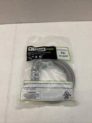 TradePro TP-Whip-1/2x6NM TP-Electrical Whip 1/2" X 6" NM Non-Metallic Durable