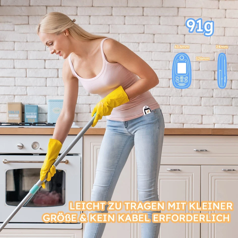 BOIFUN 2" Babyphone mit Kamera Tragbares Vox-Funktion Temperatursensor, Wecker - Bild 3 von 4