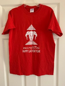 Laos Flag Cotton T-Shirt For Men | Short Sleeve Round Neck Unisex Top By Speedy Pros