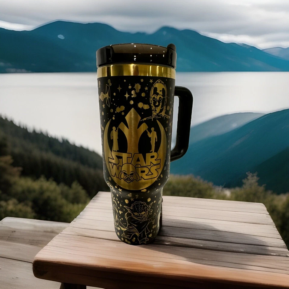 Vaso aislado 40 oz grabado con láser personajes de Disney Star Wars Rebel Alliance Foto 4 de 4