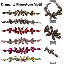 Crystal Rhinestone Applique Trim Diamante for Dress Sash Bridal Gown Craft Decor