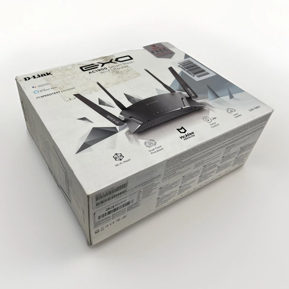 D-Link DIR‑1960 EXO AC1900 5 Ports 1000Mbps Wireless Smart Wi-Fi Router NEW - Image 3 of 4