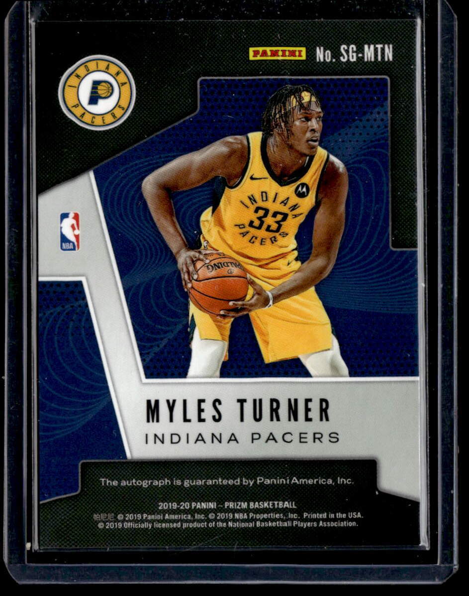 myles turner マイルズ・ターナー Myles Turner Basketball Panini #SG-MTN Signatures AU Indiana
