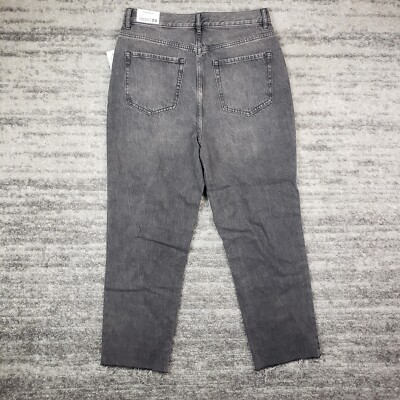 Pacsun Jeans Womens 30 High Rise Straight Dark Gray Raw Hem Measure 31x26 - Main Image
