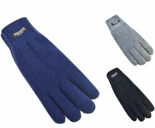 Damen Thinsulate Hitzeschutz Strickhandschuhe GL137A Schwarz Marine Oder Grau Eu - Bild 1 von 1