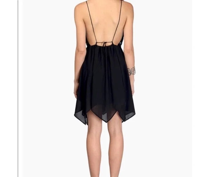 Tobi Teal Black Skater Dress XS