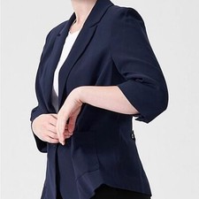 Universal Standard Meg Short Blazer Navy 6