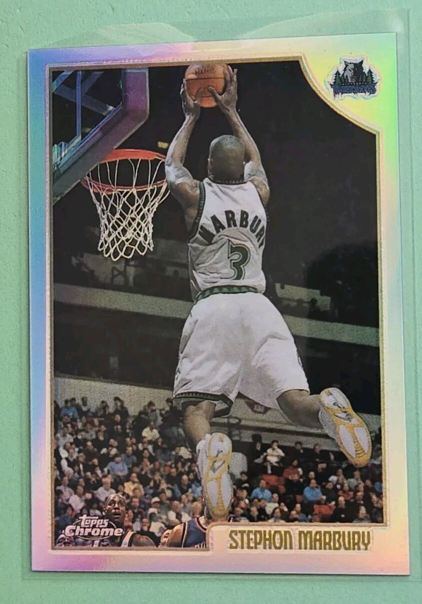 Stephon Marbury 1998 Topps Chrome REFRACTOR #58 Rare Timberwolves FastFreeShip!