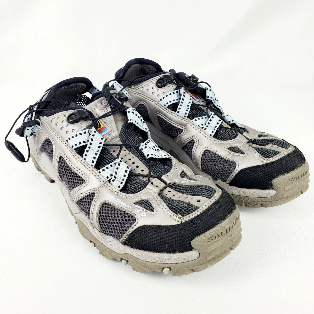 Conclusie Inefficiënt Gedeeltelijk Womens Salomon Amphibian Trail/Hiking Contragrip Shoe size 8.5  Blue/black/silver | eBay