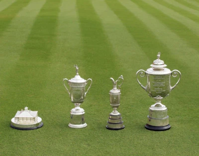 Four Major Golf Trophies PGA Canvas Print 16 x 20 - Image 1 of 4