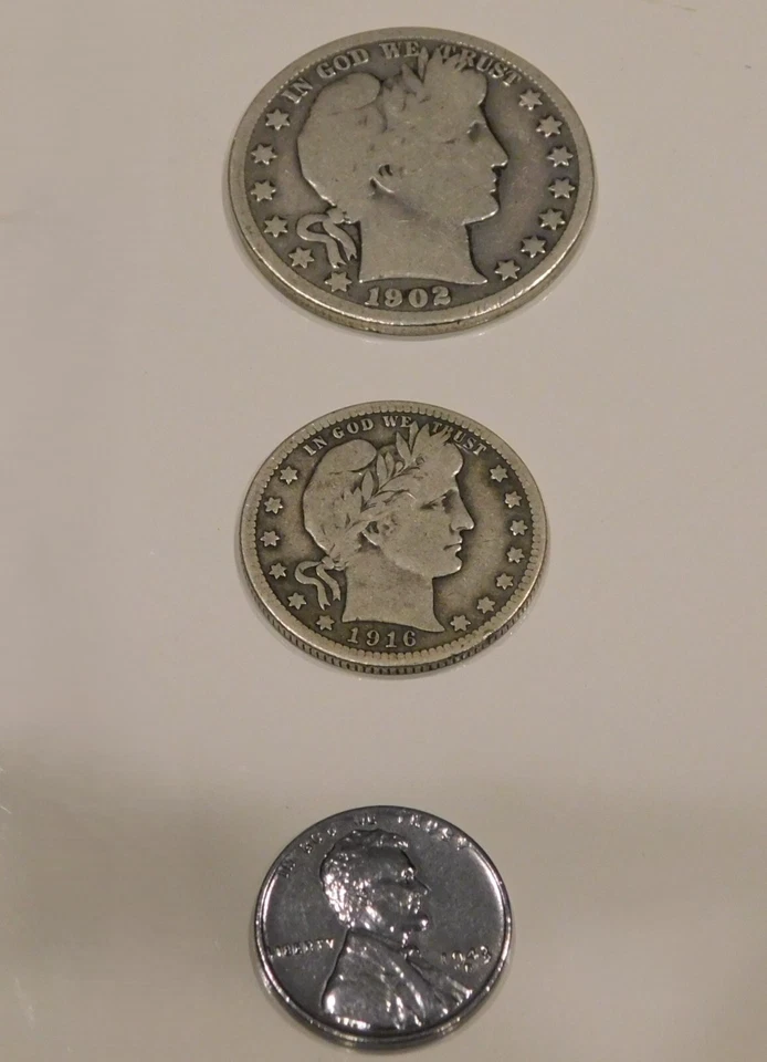 Old US COINS # 24-Barber Quart n Dime, Mercs, Buff n Lib Nicks, Lot Pennies LQQK - Image 4 of 4