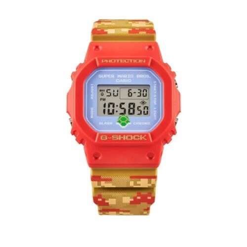 Reloj CASIO G-Shock DW-5600SMB-4JR Nintendo Super Mario Bros Limited Rojo Nuevo - Imagen 1 de 7