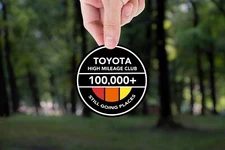 Toyota High Mileage Club Vinyl Sticker, 4WD Japanese Vintage Retro Logo Taco
