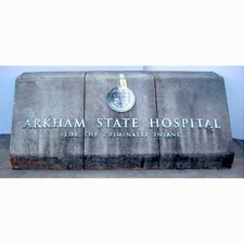 BATMAN HARLEY QUINN JOKER 2 MOVIE SCREEN USED PROP ARKHAM ASYLUM HOSPITAL SIGN