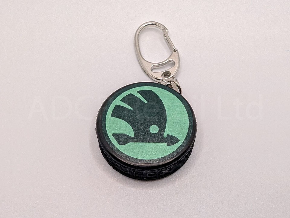 Genuine Skoda Keyring 6U0087011A Hockey Puck Keychain Key Ring | eBay