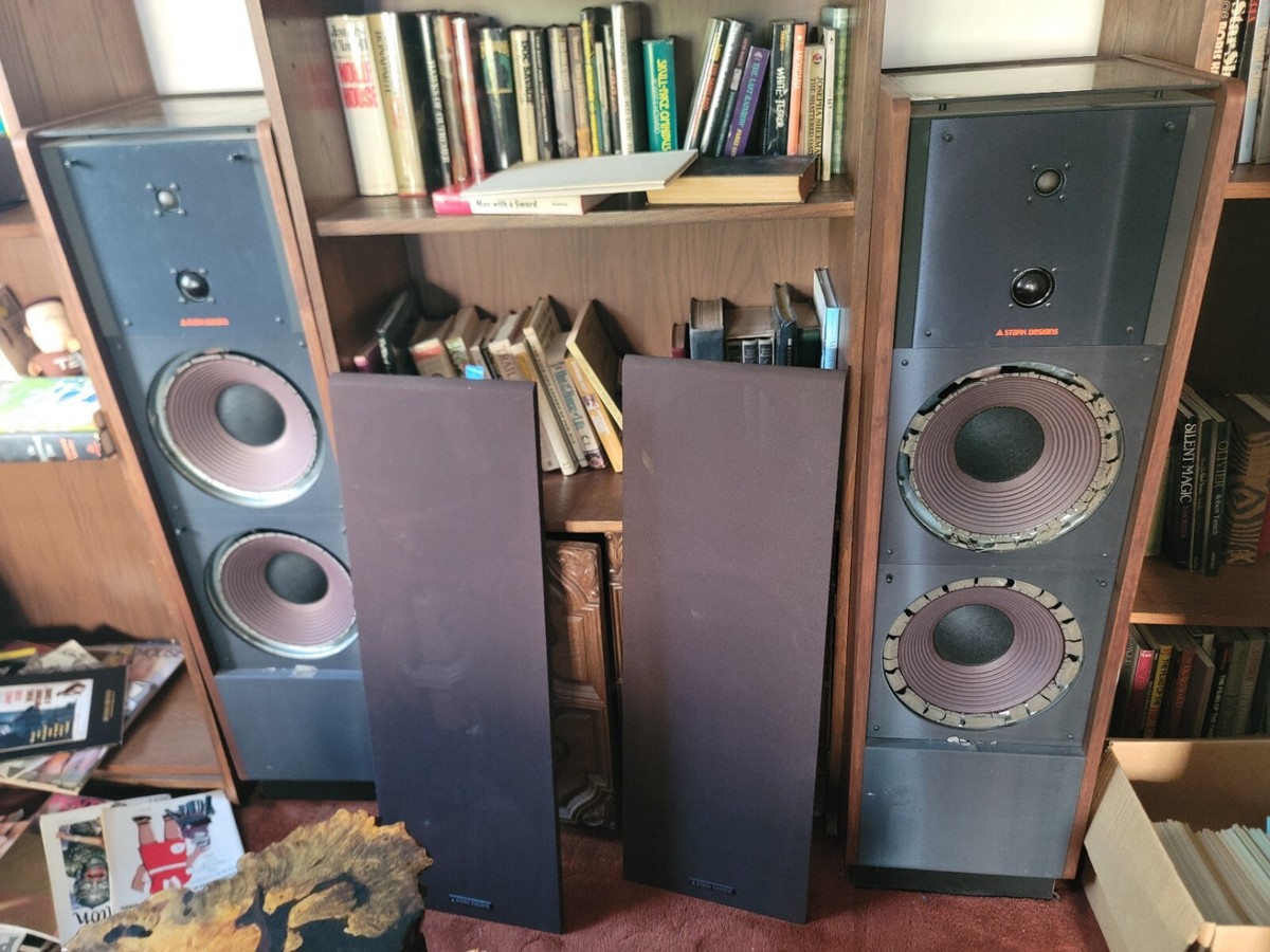 Vintage Stark Designs ST-2a Sound Transducer Tower Speakers Rare