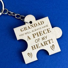 Grandad Gift Engraved Keyring Birthday Fathers Day Gift For Grandad Grandparents