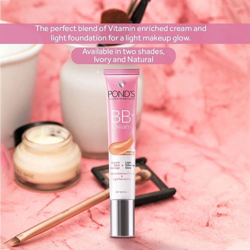 POND'S BB+ Cream, Instant Spot Coverage + Light Make-up Glow, Natural 18g - Picture 7 of 7