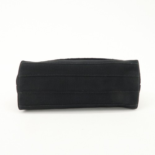 Authentische Ferragamo Canvas Leder Kette Schultertasche schwarz silber HDW gebraucht kostenloser Versand - Bild 5 von 24