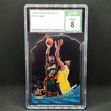 Vin Baker 1998-99 Stadium Club Statliners #S12 CSG graded NM/Mint 8