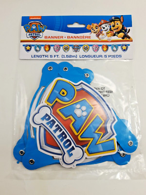 NEW Paw Patrol Banner 5ft Long Party Decoration