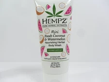 HEMPZ TRAVEL SIZE FRESH COCONUT & WATERMELON HERBAL BODY WASH