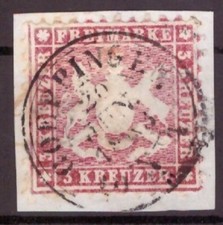 W&uuml;rttemberg MiNr 26 d Briefst&uuml;ck G&ouml;ppingen 20.6.1863 doppelt gepr&uuml;ft Heinrich