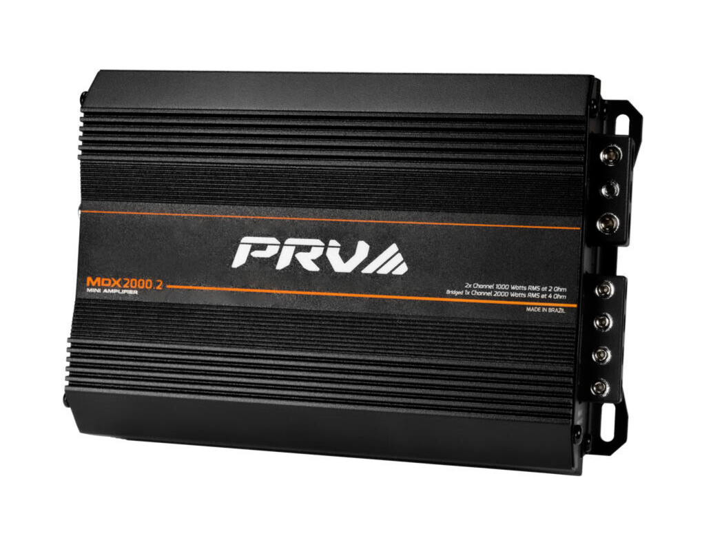 PRV MDX2000.2 2 Ohm Mini 2 Channel 2x 1000 Watts Amp Compact Car