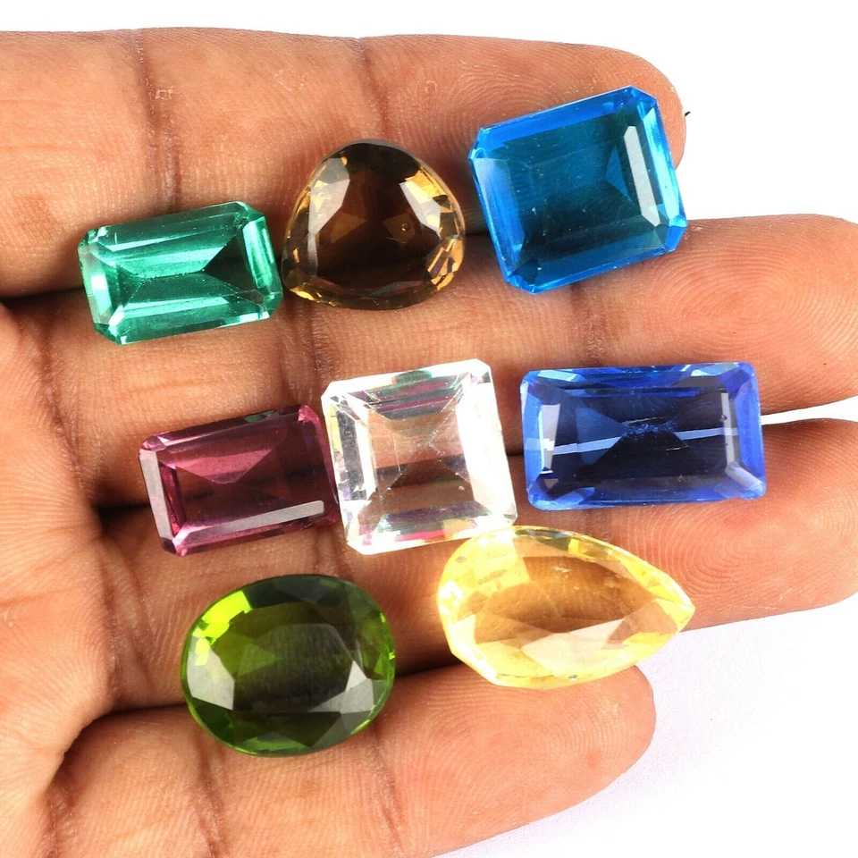 Topaz, Amethyst, Citrine & Alexandrite Gemstone Mix Color & Cut Gemstones Lots - Image 3 of 4