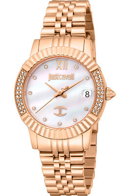 Orologio Just Cavalli JC1L199M0045 da Donna Bianco Antico in Metallo