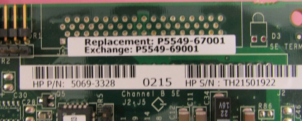 HP 5069-3328 Ultra160 SCSI Dual-Channel Host Bus Adapter LSI22915A w/ FH Bracket - Image 2 of 4