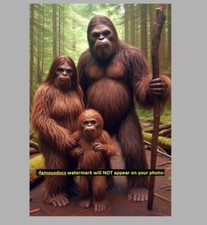 BIGFOOT Family PHOTO Big Foot Forest Sasquatch Great Sasquatch Pic 4x6