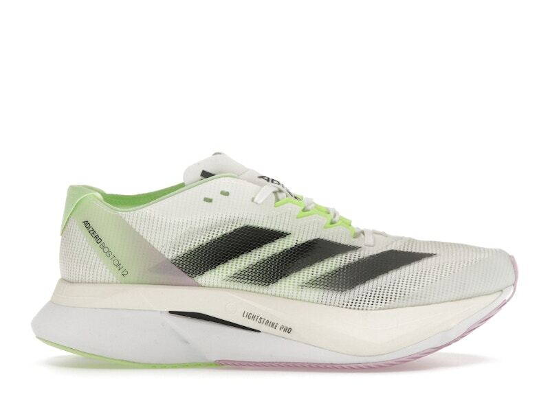 adidas Adizero Boston 12 Low White Green Spark - IG3321