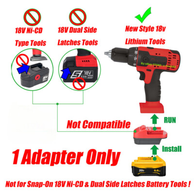 Adapter for New Style Snap-On 18V CTB8185 Tools To for DeWalt