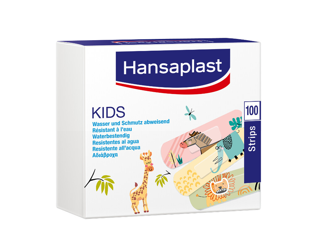 Bild 21 - Hansaplast Kids 100 Stück Kinder Pflaster Stripes 19 x 72 mm Großpackung