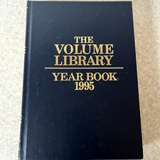 1995 The Volume Library Year Book of Events of 1994 Black with Gold Embossing