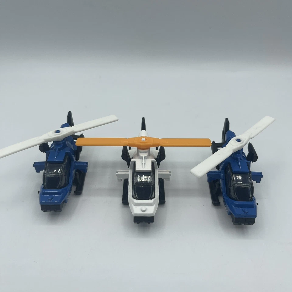 Lote de calcomanías de cola extensible Matchbox MB57 3 Mission helicóptero azul y blanco MB880 Foto 2 de 4
