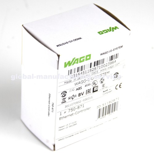 Wago 750-871 I/O Interface Ethernet TCP/IP Controller 32-bit, 2-Port RJ45, 24VDC - Picture 2 of 5